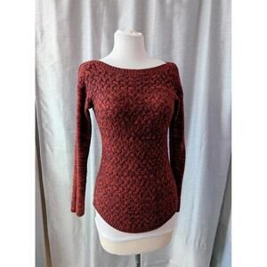 Red Burgundy Cable Knit Sweater XS